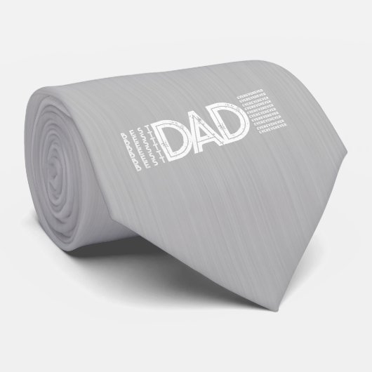 Beste vader ooit gedurfde typografie grijs stropdas (Opgerold)