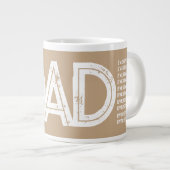 Beste vader ooit gedurfde typografie grote koffiekop (Voorkant rechts)