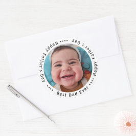 beste vader ooit gelukkig vaders feestdag foto ronde sticker