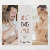 Beste vader ooit" gepersonaliseerd eten en drinken likeurfles etiket (Enkel label)