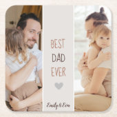 Beste vader ooit" Gepersonaliseerd papier Onderzet Kartonnen Onderzetters (Voorkant)