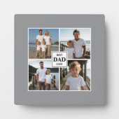 Beste vader ooit gepersonaliseerde 4 foto sjabloon fotoplaat (Voorkant)