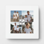 Beste vader ooit gepersonaliseerde 4 foto sjabloon fotoplaat (Voorkant)