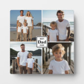 Beste vader ooit gepersonaliseerde 4 foto sjabloon fotoplaat (Voorkant)
