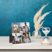 Beste vader ooit gepersonaliseerde 4 foto sjabloon fotoplaat (Insitu)