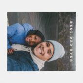 Beste vader ooit gepersonaliseerde familie foto's fleece deken (Voorkant (Horizontaal))