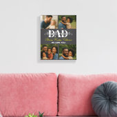 Beste Vader Ooit Gepersonaliseerde Foto Collage Canvas Afdruk (Insitu (Woonkamer))