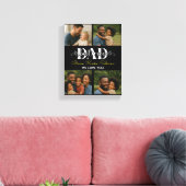Beste Vader Ooit Gepersonaliseerde Foto Collage Canvas Afdruk (Insitu (Woonkamer))
