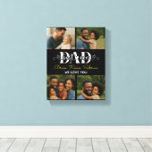 Beste Vader Ooit Gepersonaliseerde Foto Collage Canvas Afdruk (Insitu (Houten vloer))