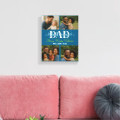 Beste Vader Ooit Gepersonaliseerde Foto Collage Canvas Afdruk (Insitu (Woonkamer))