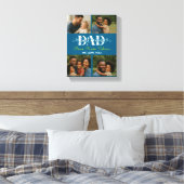 Beste Vader Ooit Gepersonaliseerde Foto Collage Canvas Afdruk (Insitu (Slaapkamer))