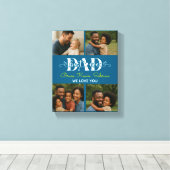 Beste Vader Ooit Gepersonaliseerde Foto Collage Canvas Afdruk (Insitu (Houten vloer))