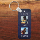 Beste vader ooit gepersonaliseerde foto Fathers Da Sleutelhanger (Voorkant)