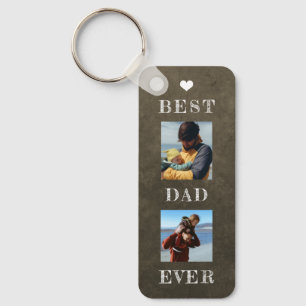 Beste vader ooit gepersonaliseerde foto Fathers Da Sleutelhanger