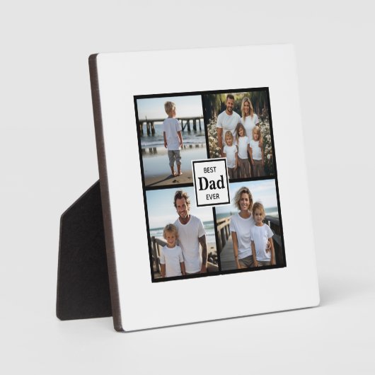 Beste vader ooit gepersonaliseerde foto fotoplaat (Voorkant)