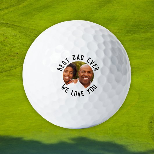 Beste vader ooit - gepersonaliseerde foto golfballen