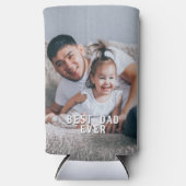 Beste vader ooit gepersonaliseerde foto Slim Seltzer Blikjeskoeler (Voorkant)