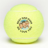 Beste vader ooit - gepersonaliseerde foto tennisballen (Voorkant)