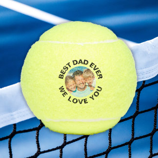 Beste vader ooit - gepersonaliseerde foto tennisballen