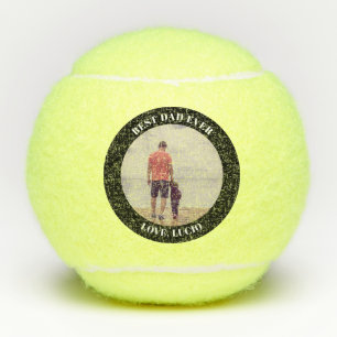 Beste vader ooit gepersonaliseerde foto zwart tennisballen
