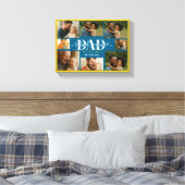 Beste vader ooit gepersonaliseerde fotocollage canvas afdruk (Insitu (Slaapkamer))