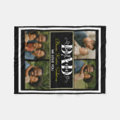 Beste vader ooit gepersonaliseerde fotocollage fleece deken (Voorkant (Horizontaal))