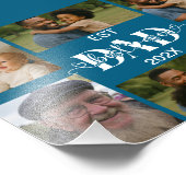 Beste Vader Ooit – Gepersonaliseerde Fotocollage  Foto Afdruk (Hoek)