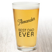 Beste vader ooit gepersonaliseerde naam bier glas