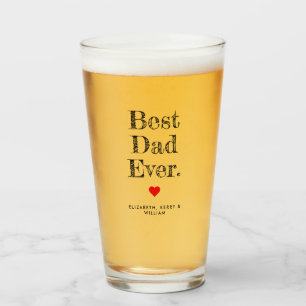 Beste vader ooit gepersonaliseerde namen glas