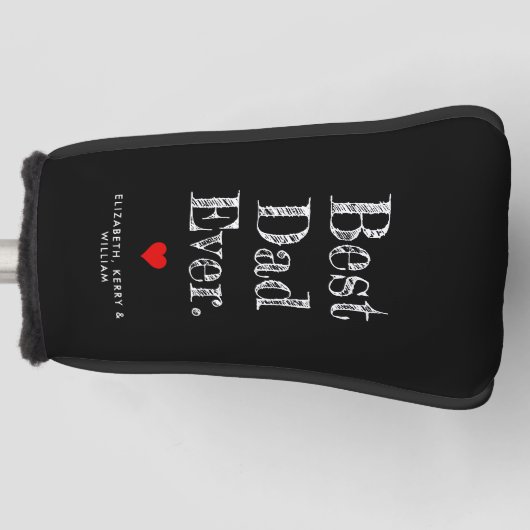 Beste vader ooit gepersonaliseerde namen golfheadcover (Voorkant)