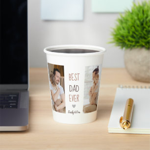 "Beste vader ooit" gepersonaliseerde papieren beke Bekers