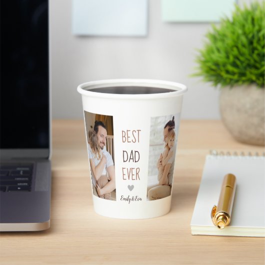 "Beste vader ooit" gepersonaliseerde papieren beke Bekers (Insitu)
