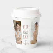 "Beste vader ooit" gepersonaliseerde papieren beke Bekers (Voorkant)