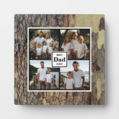 Beste vader ooit gepersonaliseerde rustieke houten fotoplaat (Voorkant)