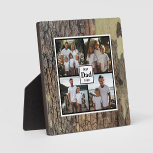 Beste vader ooit gepersonaliseerde rustieke houten fotoplaat