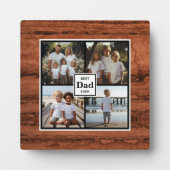 Beste vader ooit gepersonaliseerde terracotta sjab fotoplaat (Voorkant)