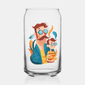 Beste vader ooit - gepersonaliseerde Vaderdag Gift Blikvorm Glas (Voorkant)