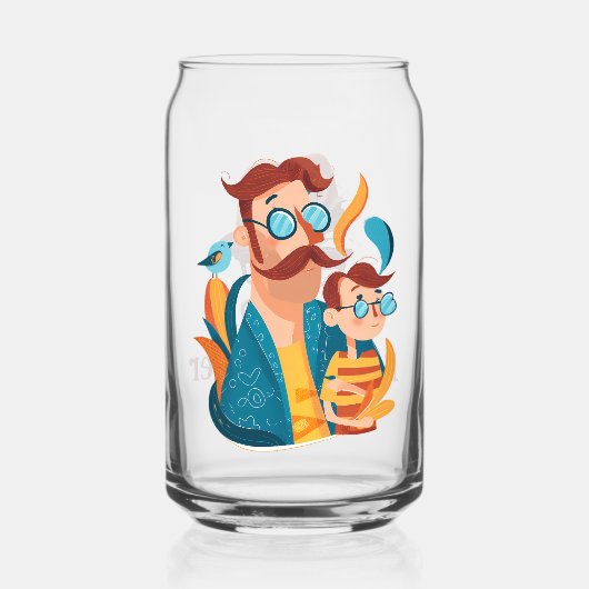 Beste vader ooit - gepersonaliseerde Vaderdag Gift Blikvorm Glas (Voorkant)