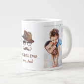 Beste vader ooit - gepersonaliseerde Vaderdag Gift Grote Koffiekop (Voorkant rechts)