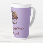 Beste vader ooit - gepersonaliseerde Vaderdag Gift Latte Mok (Rechterhoek)