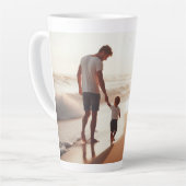 Beste vader ooit - gepersonaliseerde Vaderdag Gift Latte Mok (Linkerhoek)