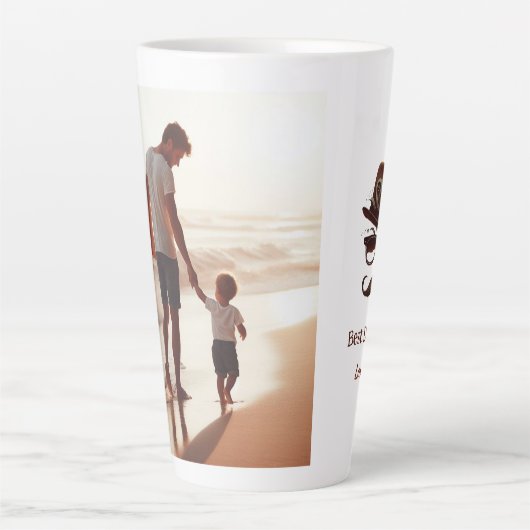 Beste vader ooit - gepersonaliseerde Vaderdag Gift Latte Mok (Voorkant)