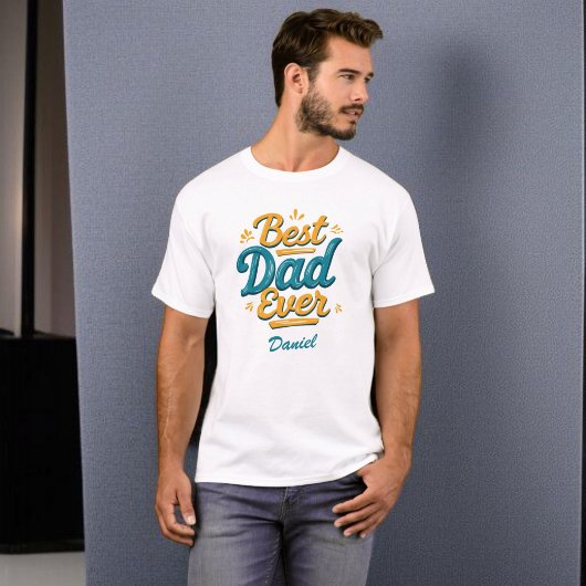 Beste vader ooit | Gepersonaliseerde Vaderdag Gift T-shirt