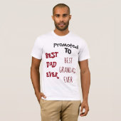 Beste vader ooit gepromoot naar beste gegrootte ko t-shirt (Voorkant volledig)