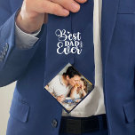 Beste vader ooit-Gift van Dochter Blauw Stropdas<br><div class="desc">Op je trouwdag,  herinnerde je je vader aan de schattige kleintje die hij ooit was door hem dit gepersonaliseerde vader-van-de-bruid blauw stropdas te geven met jou en je vader en je kindertijd foto. Of verras hem met dit lieve gebaar als een Vaderdag cadeau</div>
