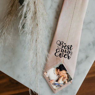 Beste vader ooit-Gift van Dochter roos goud Stropdas