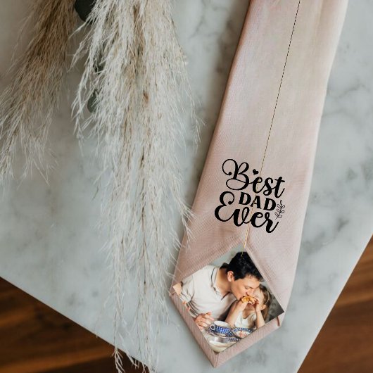 Beste vader ooit-Gift van Dochter roos goud Stropdas