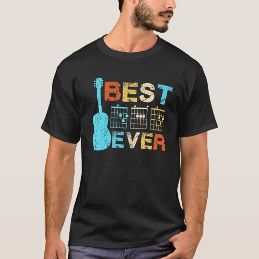 Beste vader ooit gitaar Chords  T-shirt (Voorkant)