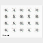 Beste vader ooit, Goedgekeurd tekstontwerp Ronde Sticker (Vel)