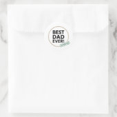 Beste vader ooit, Goedgekeurd tekstontwerp Ronde Sticker (Tas)